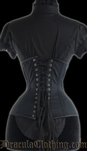 Black Cotton Extreme Waist Clasp Corset