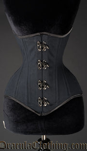 Black Cotton Extreme Waist Clasp Corset