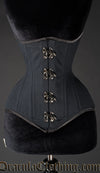 Black Cotton Extreme Waist Clasp Corset