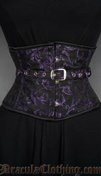 Fan Lacing Amethyst Waist Cincher