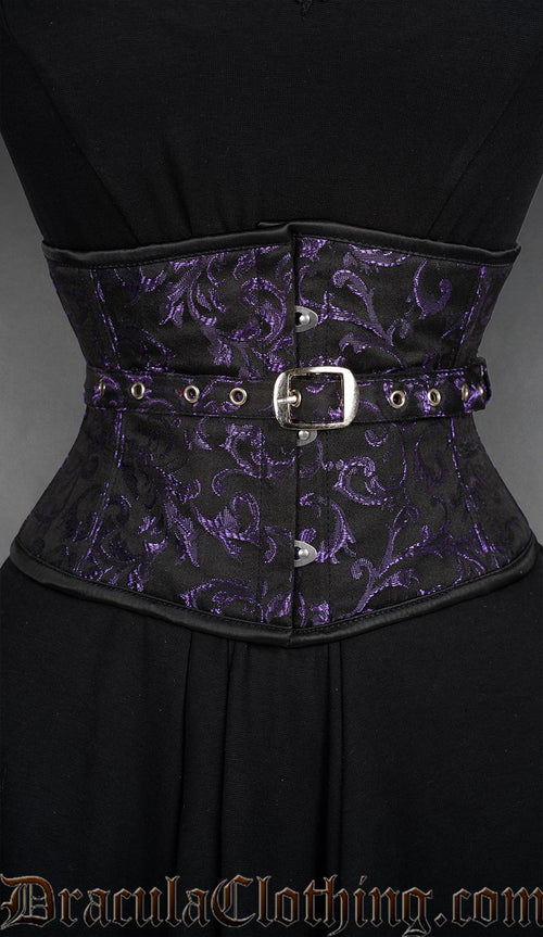 Fan Lacing Amethyst Waist Cincher
