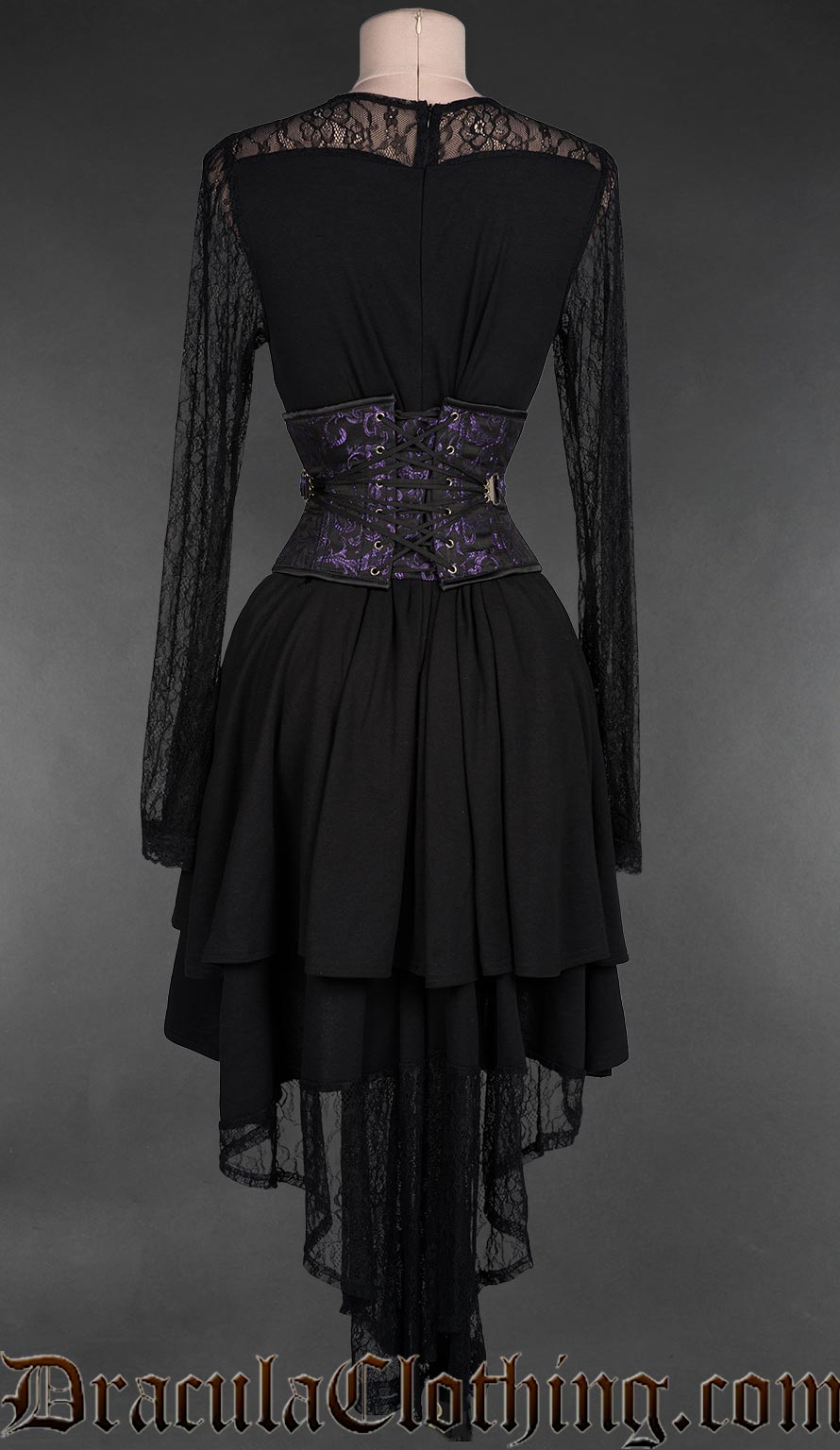Fan Lacing Amethyst Waist Cincher