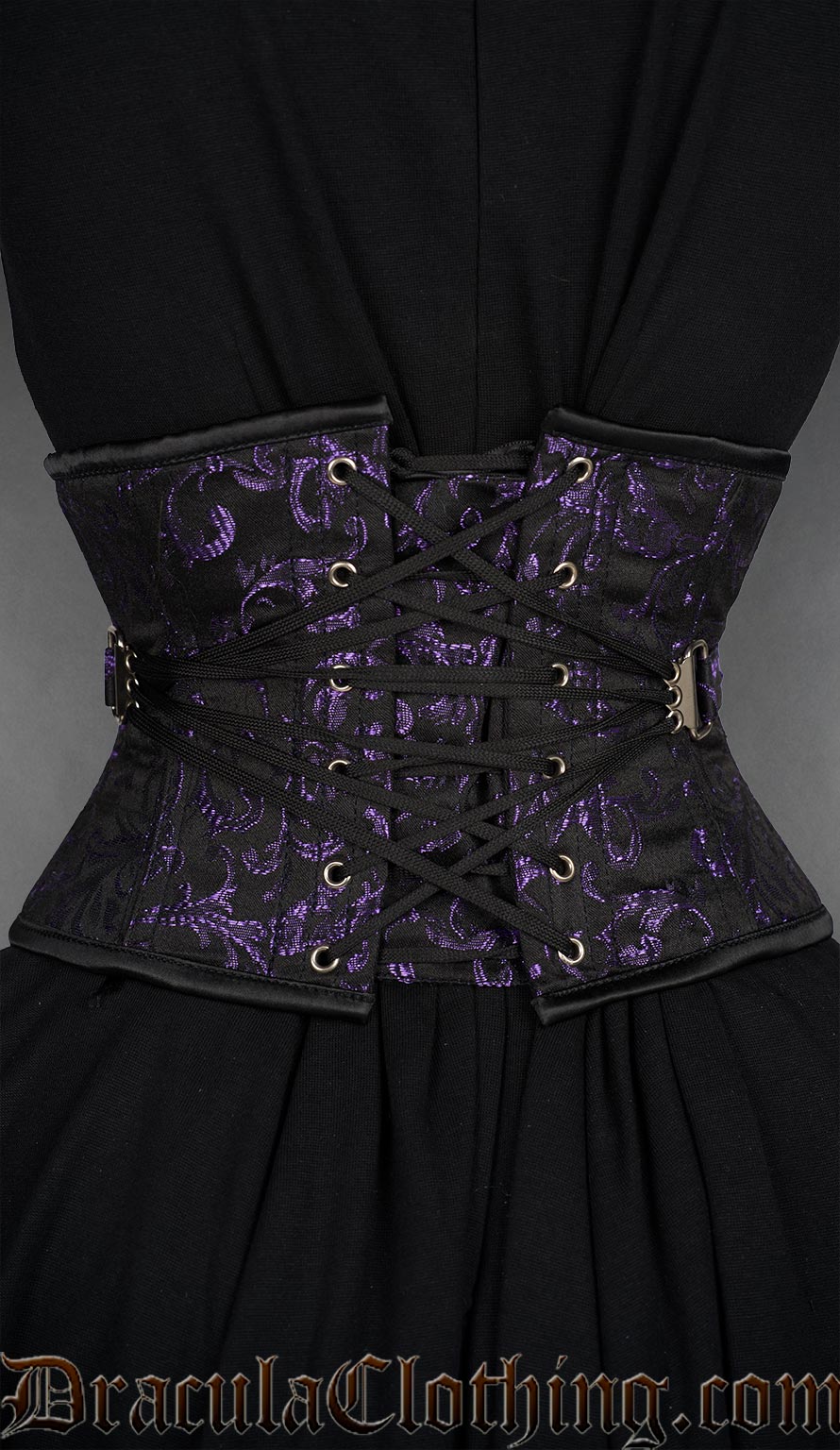 Fan Lacing Amethyst Waist Cincher
