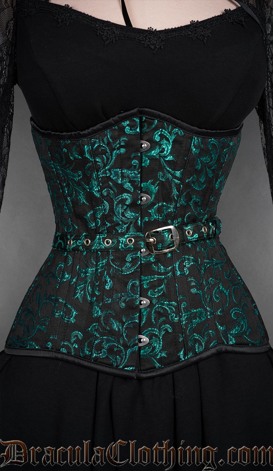 Fan Lacing Emerald Extreme Waist Corset
