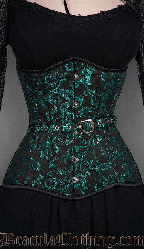 Fan Lacing Emerald Extreme Waist Corset
