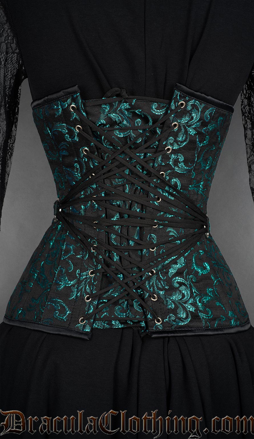 Fan Lacing Emerald Extreme Waist Corset
