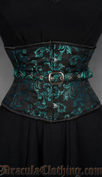 Fan Lacing Emerald Waist Cincher