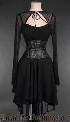 Fan Lacing Faux Leather Extreme Waist Cincher