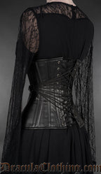 Fan Lacing Faux Leather Extreme Waist Corset