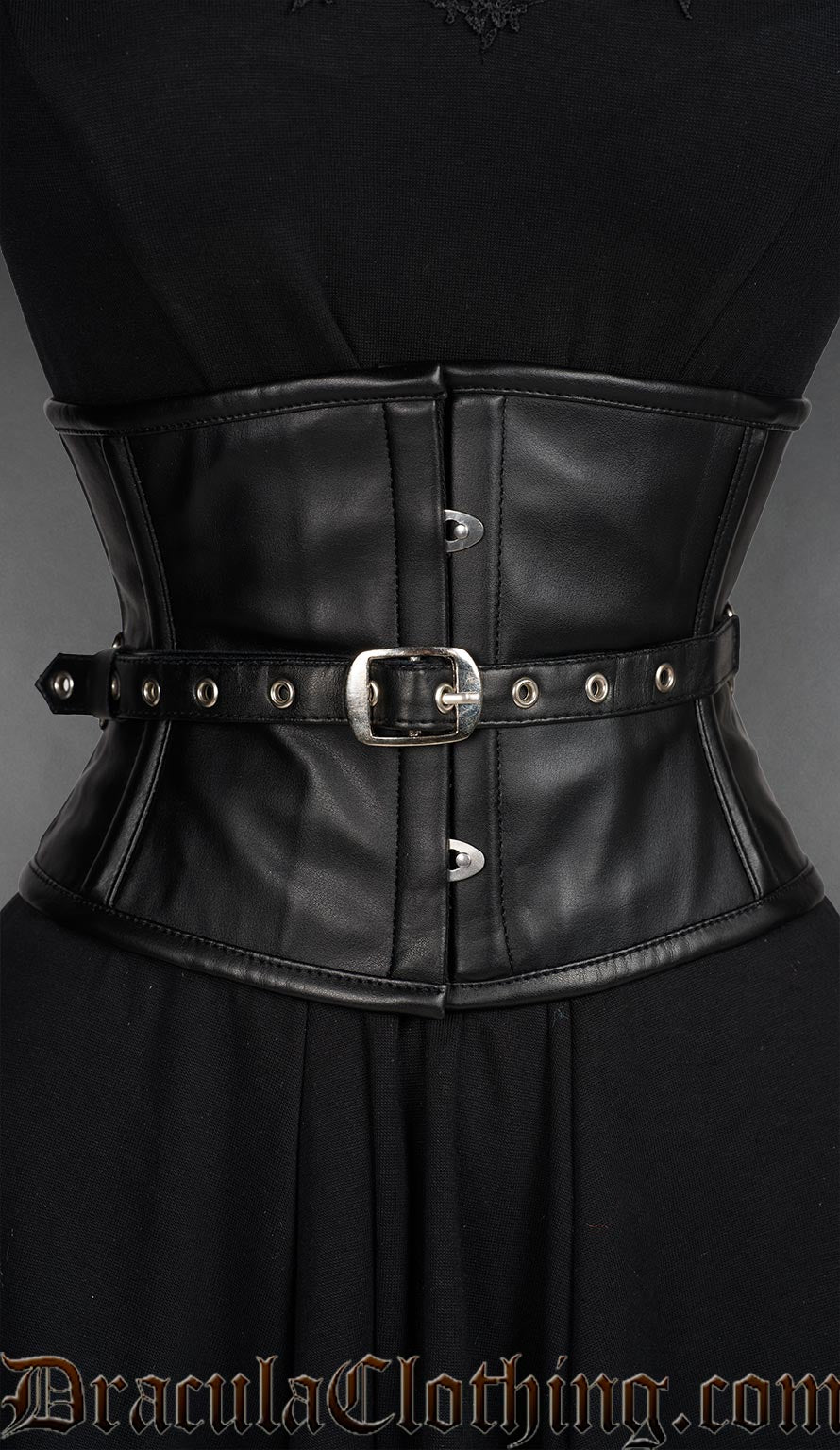Fan Lacing Faux Leather Waist Cincher