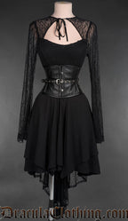 Fan Lacing Faux Leather Waist Cincher