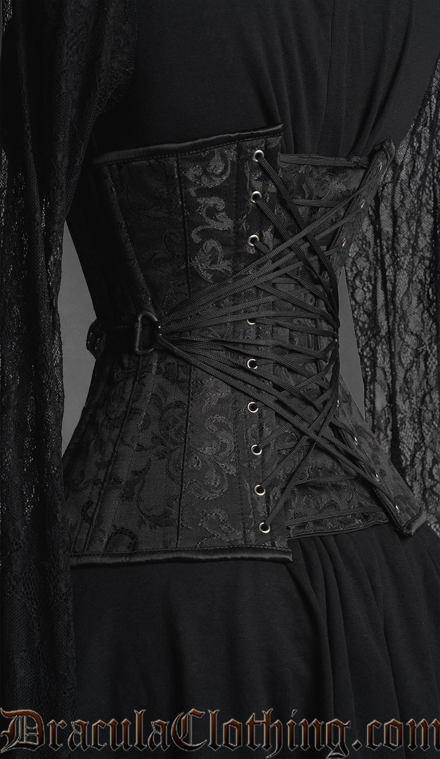 Fan Lacing Onyx Extreme Waist Corset