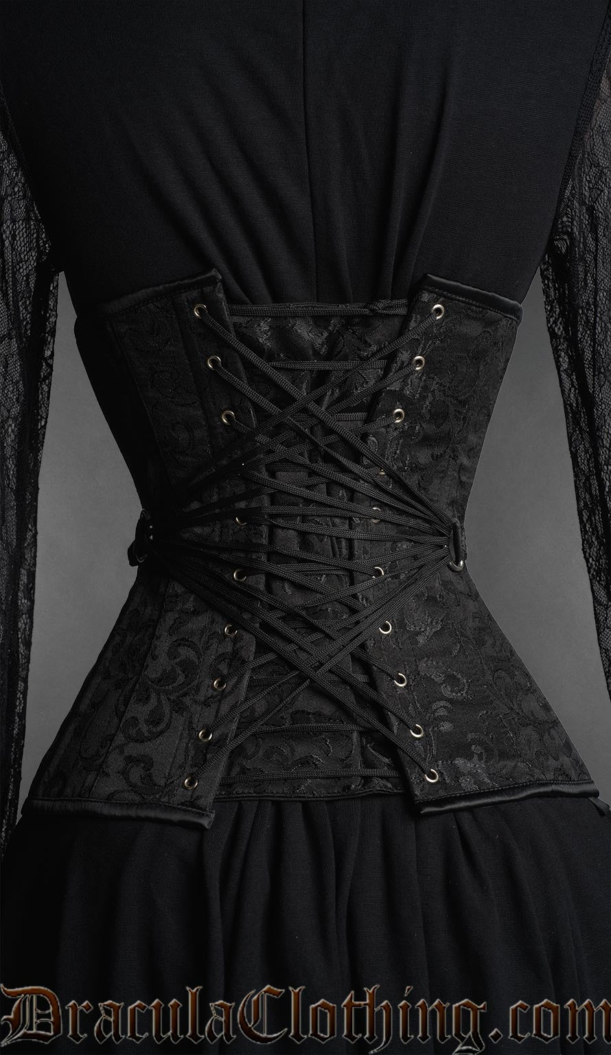Fan Lacing Onyx Extreme Waist Corset