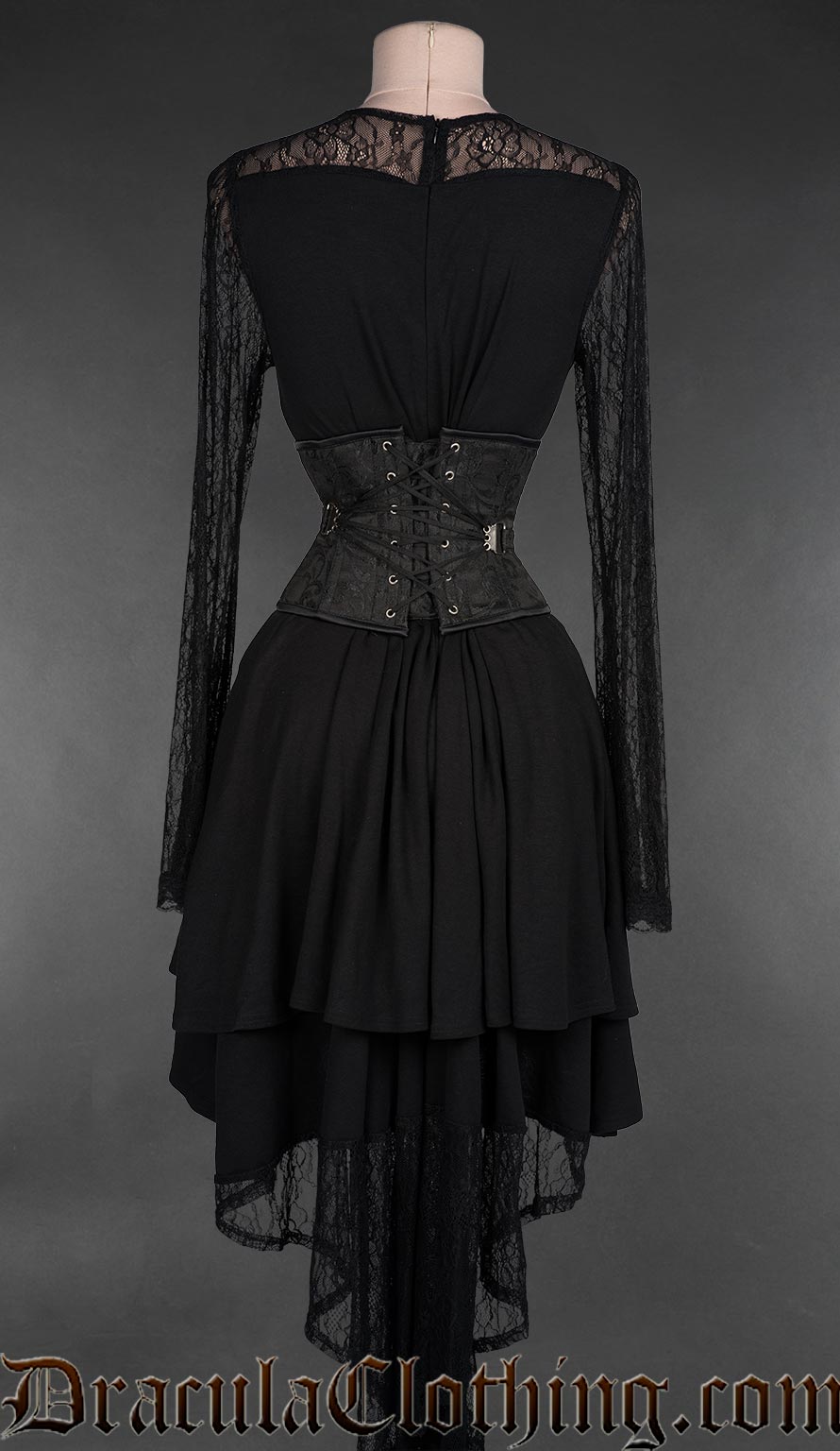 Fan Lacing Onyx Waist Cincher