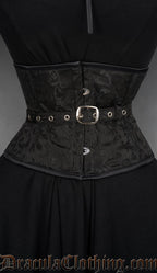 Fan Lacing Onyx Waist Cincher