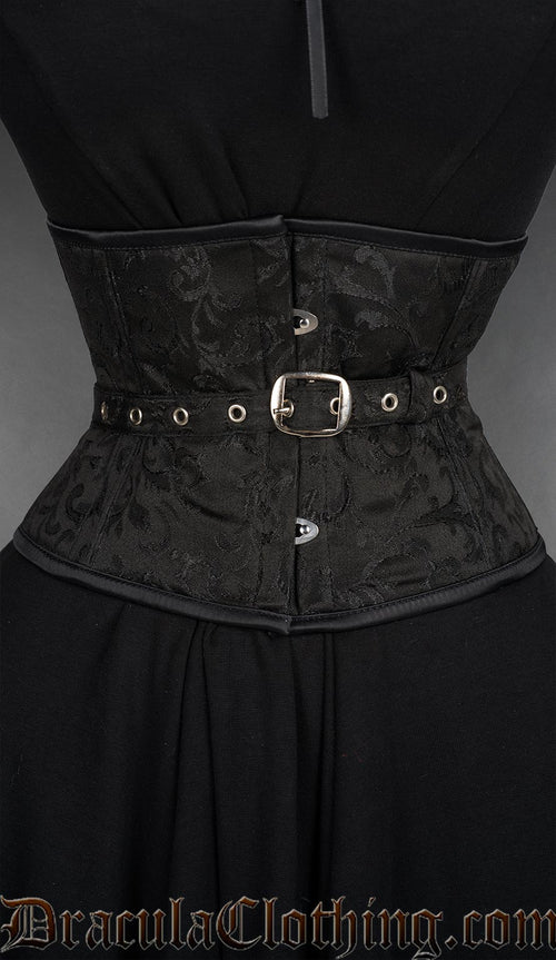 Fan Lacing Onyx Waist Cincher