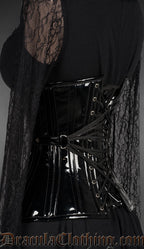 Fan Lacing PVC Extreme Waist Corset
