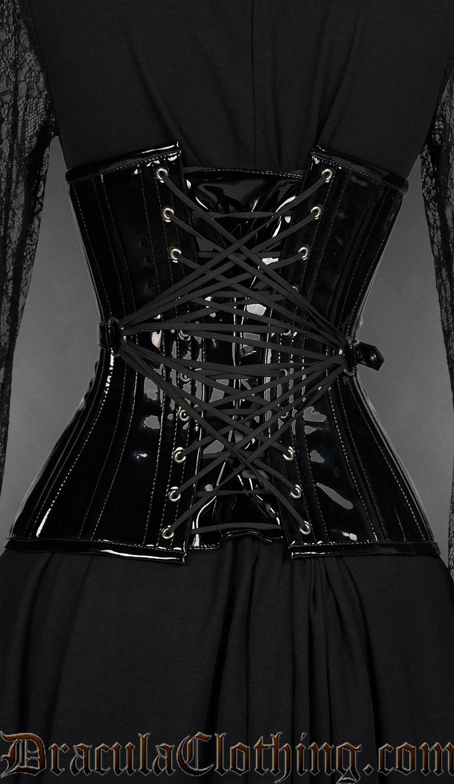 Fan Lacing PVC Extreme Waist Corset