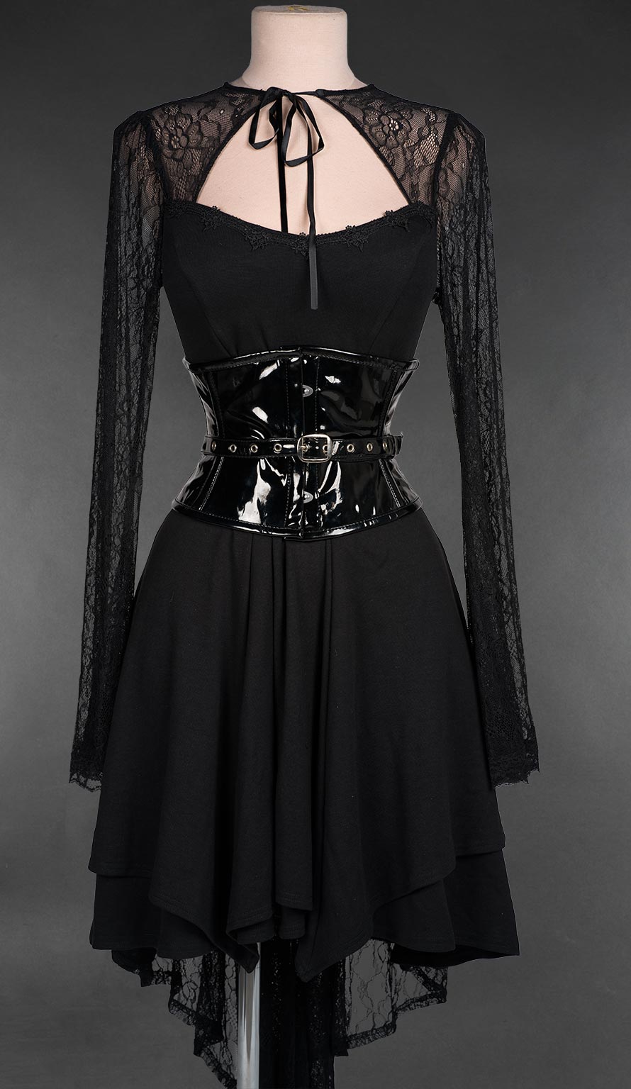 Fan Lacing PVC Waist Cincher
