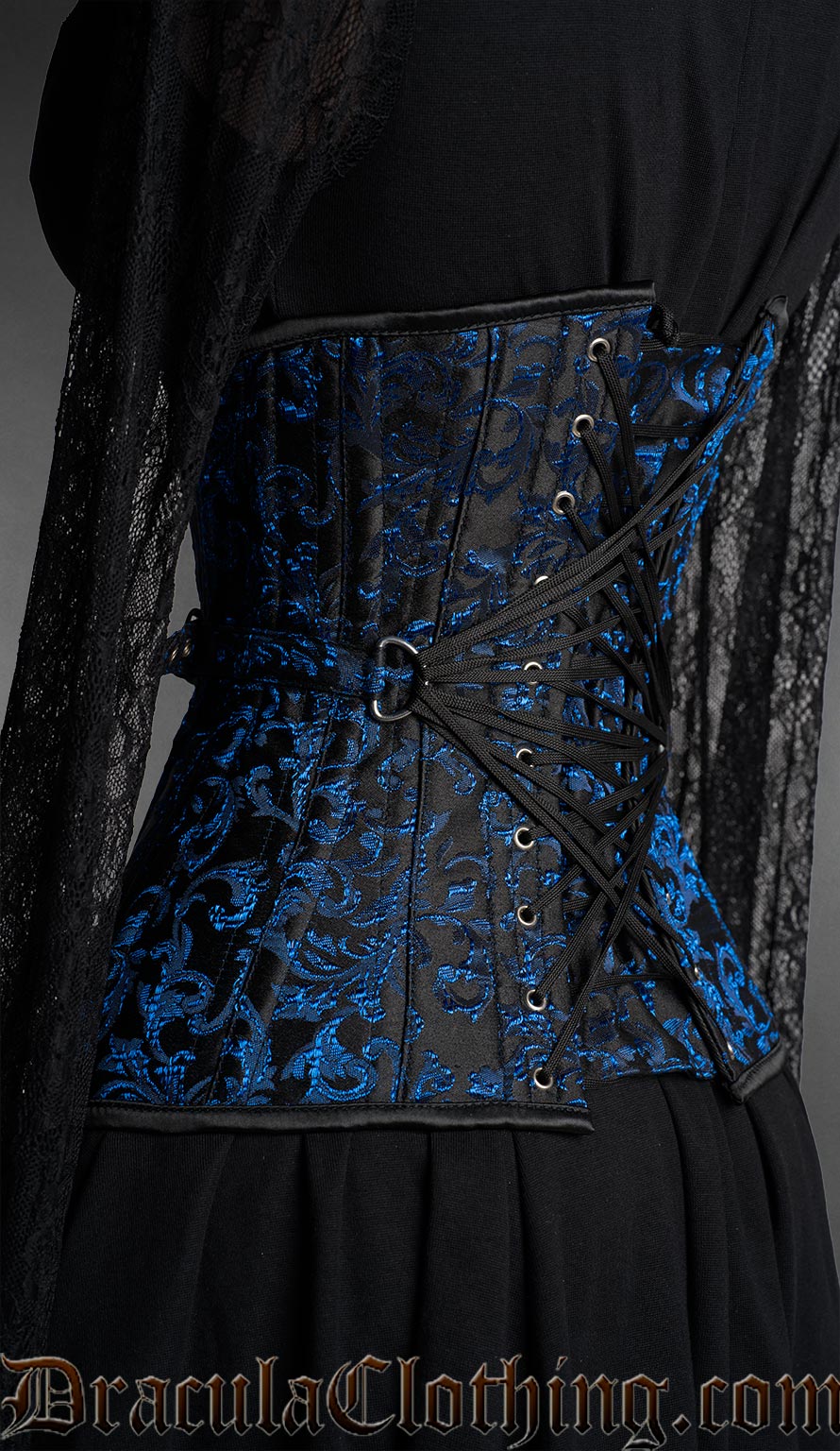 Fan Lacing Sapphire Extreme Waist Corset