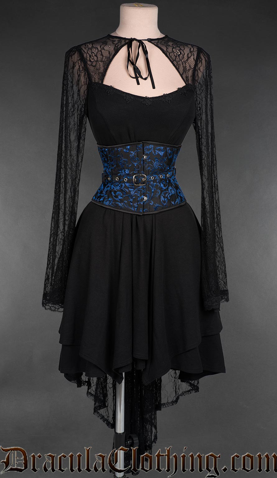 Fan Lacing Sapphire Waist Cincher