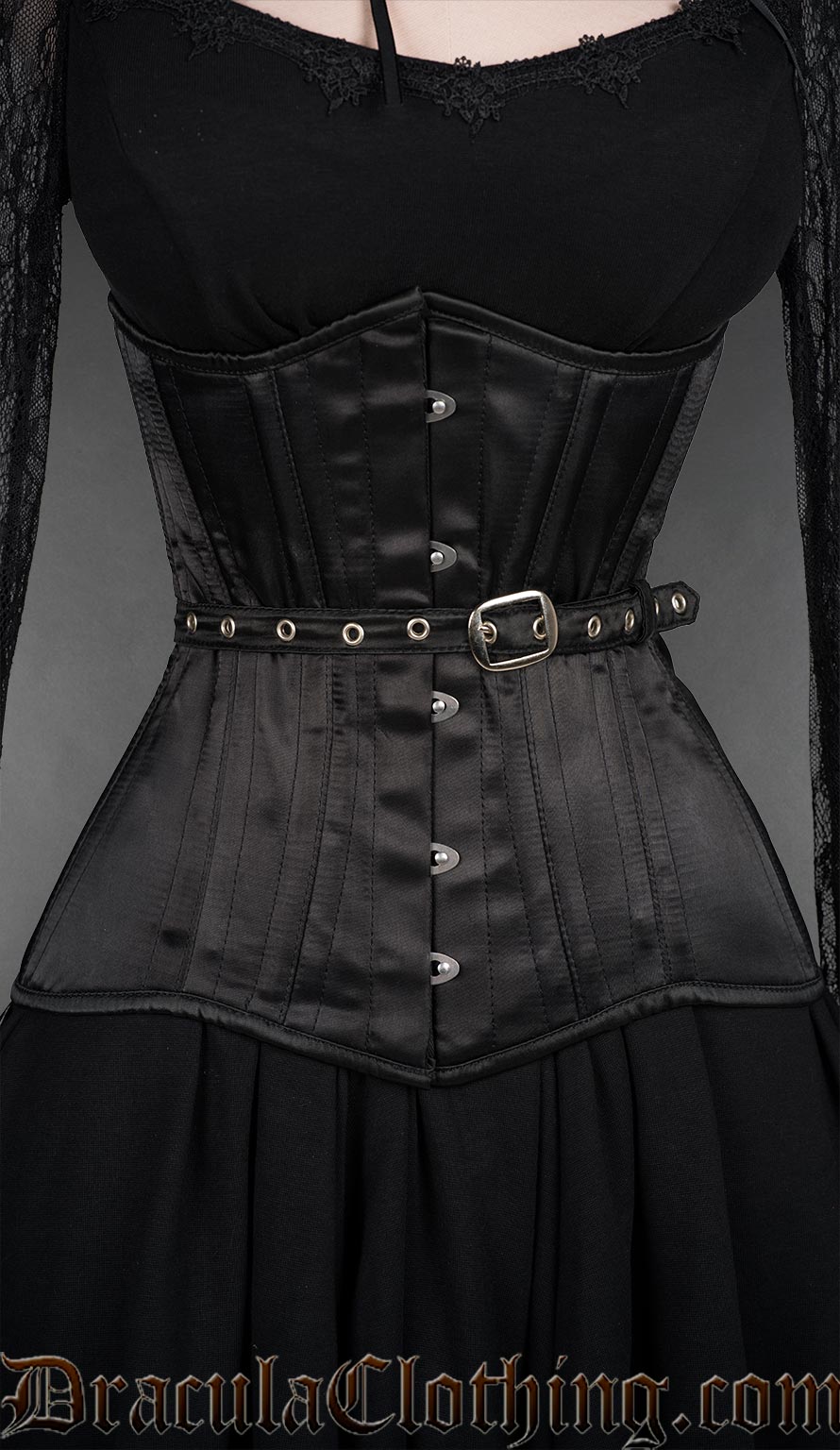 Fan Lacing Satin Extreme Waist Corset