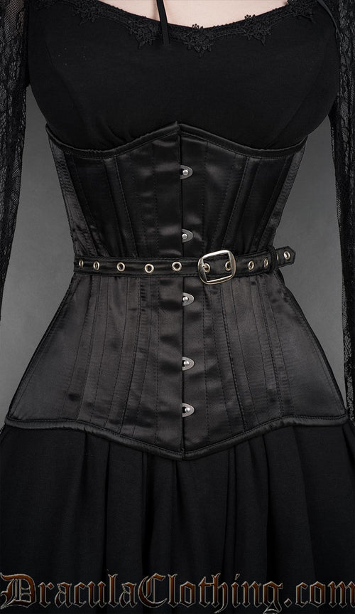 Fan Lacing Satin Extreme Waist Corset