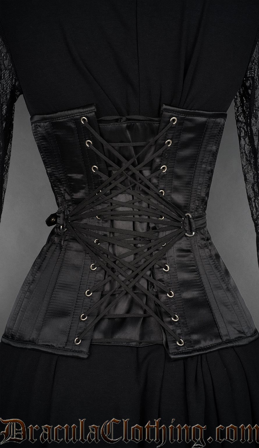 Fan Lacing Satin Extreme Waist Corset