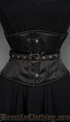 Fan Lacing Satin Waist Cincher