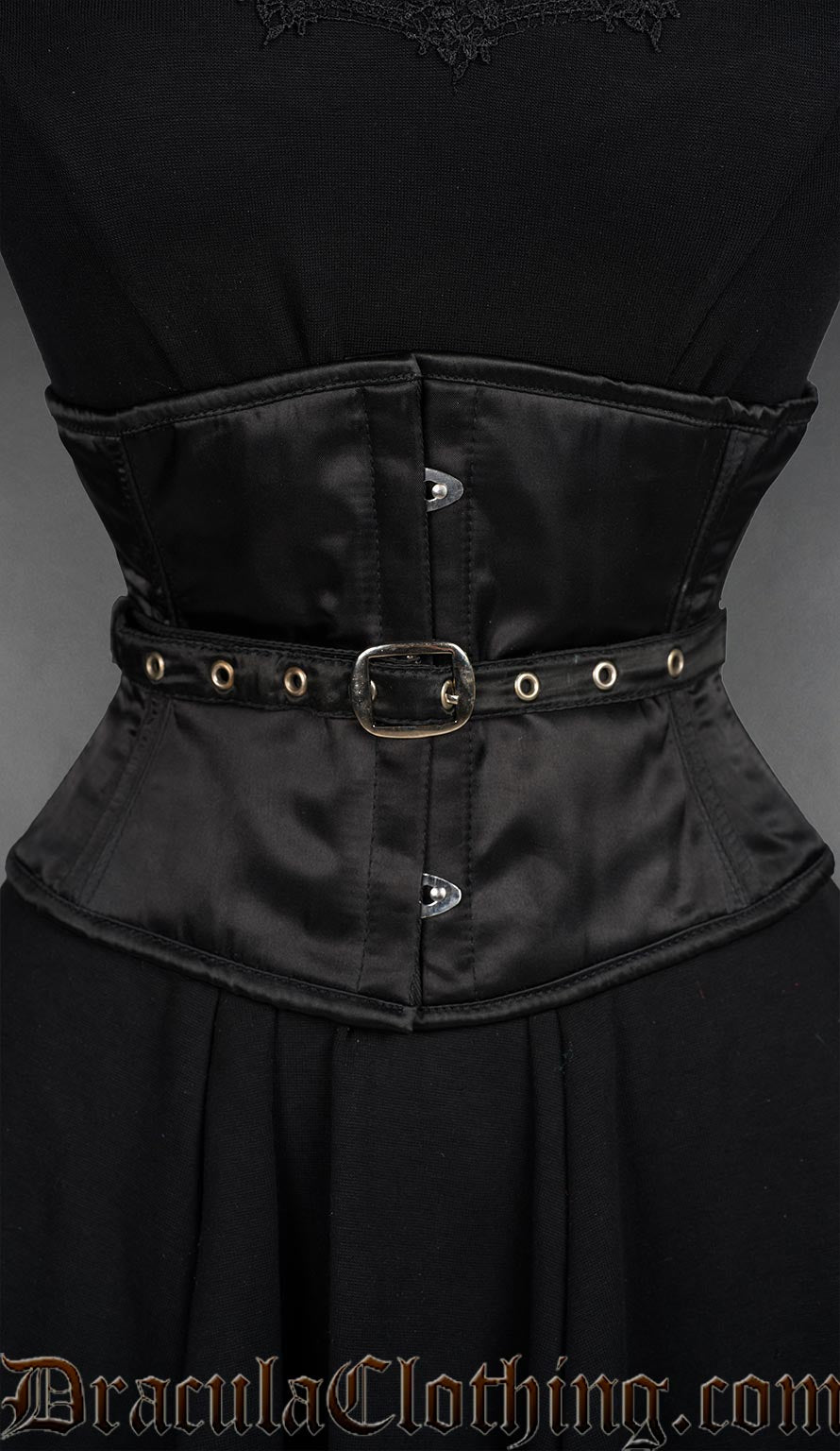 Fan Lacing Satin Waist Cincher