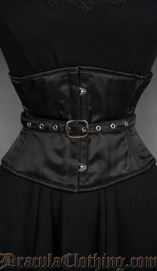 Fan Lacing Satin Waist Cincher