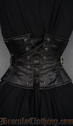 Fan Lacing Satin Waist Cincher