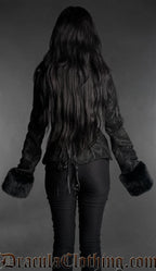 Brocade Faux Fur Pocket Jacket