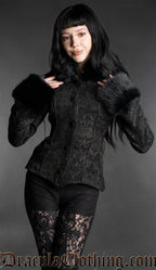 Brocade Faux Fur Pocket Jacket