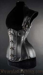 Faux Leather Apocalyptic Clasp Corset