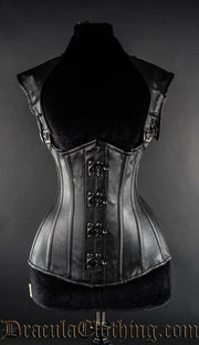 Faux Leather Apocalyptic Clasp Corset