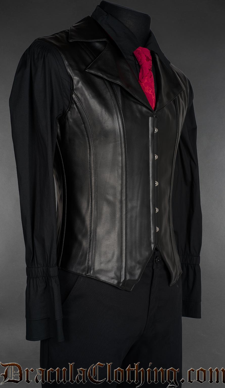 Faux Leather Classic Corset Vest