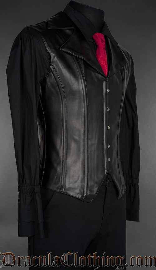 Faux Leather Classic Corset Vest