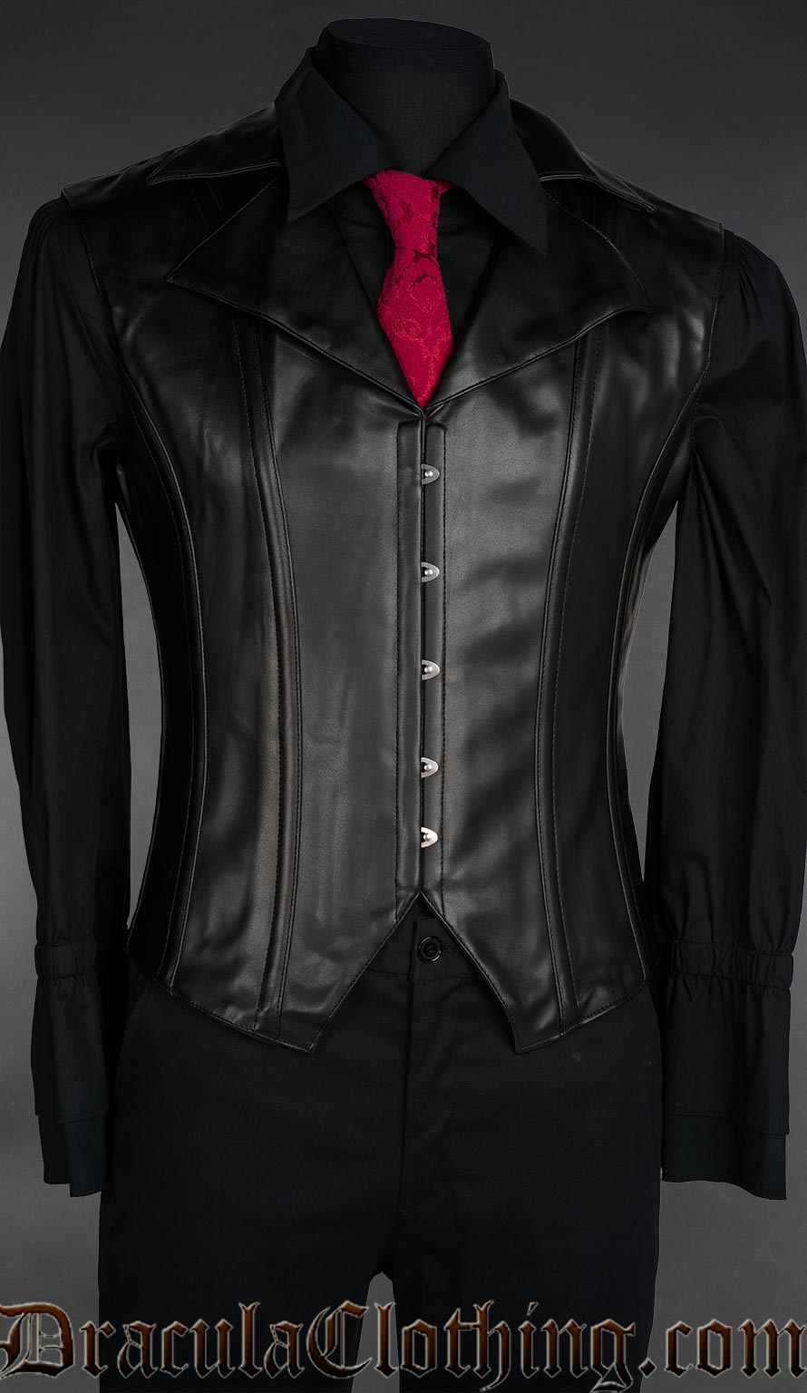 Faux Leather Classic Corset Vest