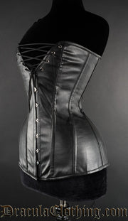 Faux Leather Cleavage Corset