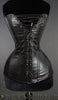 FAUX LEATHER CLEAVAGE CLASP CORSET