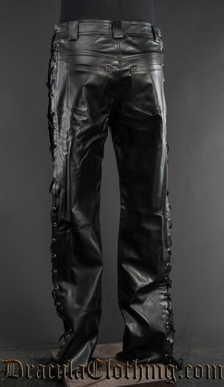 Faux Leather Spiked Pants