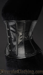 Faux Leather Underbust Corset