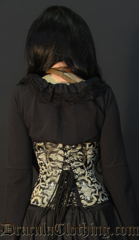 Gold Brocade Clasp Corset