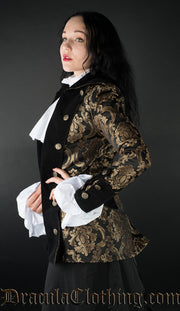 Gold Brocade Female Pirate Jacket