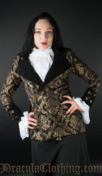 Gold Brocade Female Pirate Jacket