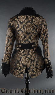 Gold Brocade Female Pirate Jacket