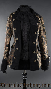 Gold Brocade Female Pirate Jacket