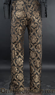 Gold Brocade Laced Pants