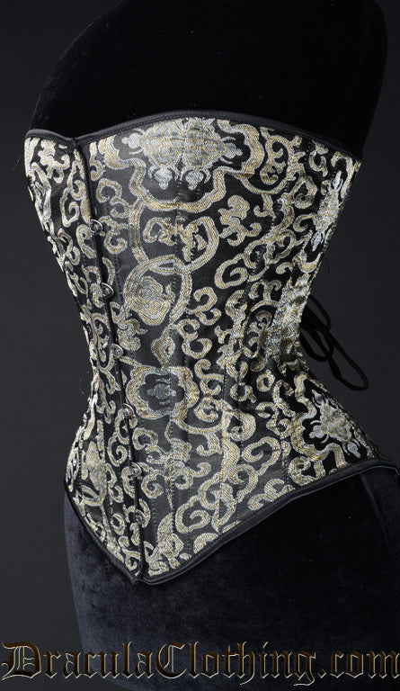 Gold Brocade Overbust Corset
